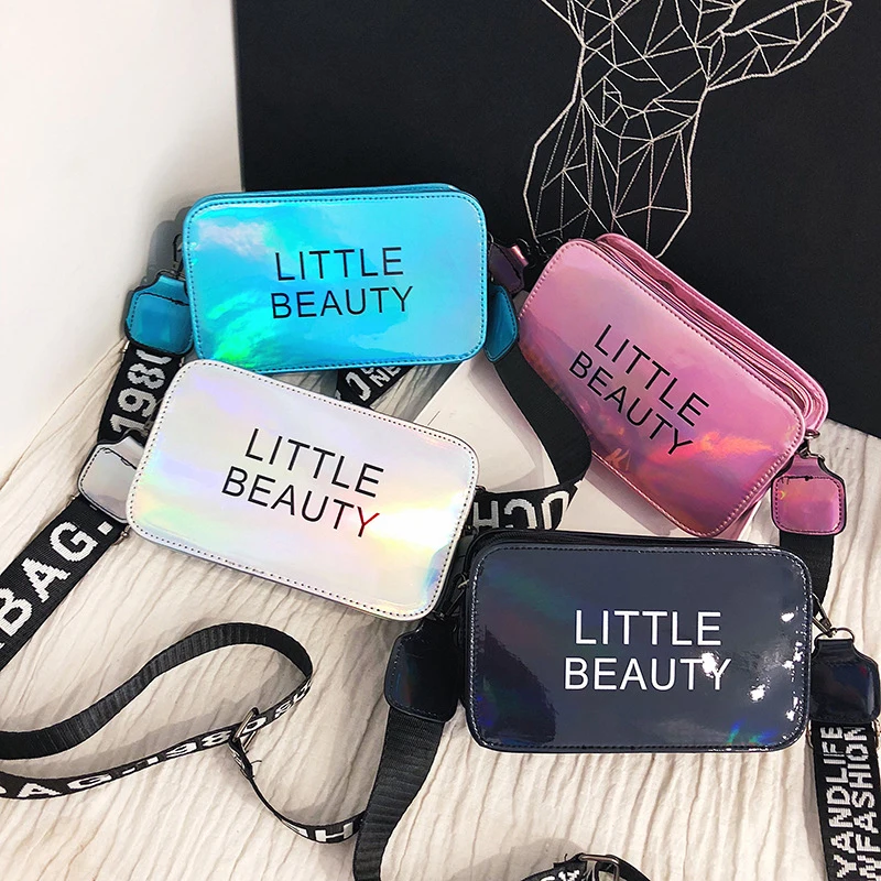 

Fashion Laser Small Square Bag Broadband Diagonal Crossbody Bags Women Shoulder Bag