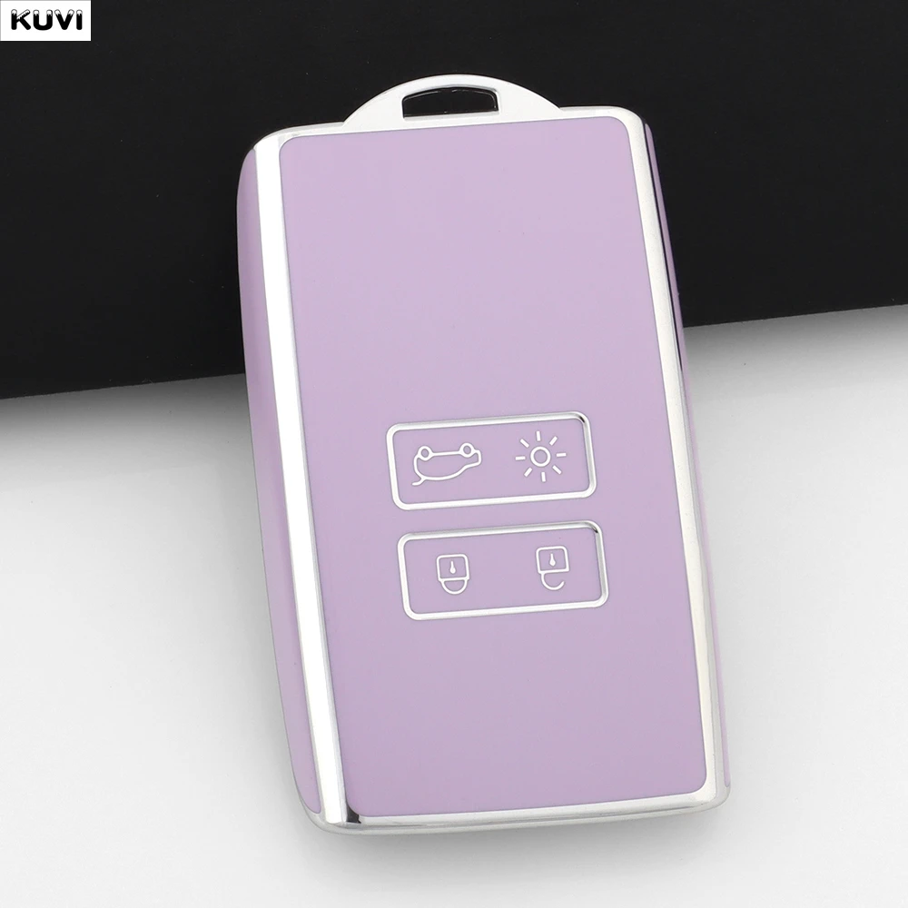 Sleek Pink TPU Car Key Case Cover