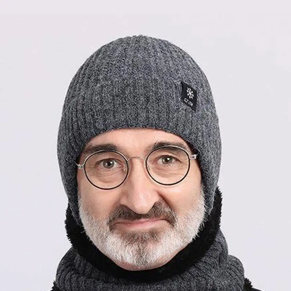 Outdoor Männer Winter Gestrickte Hut Plüsch Wärme Schirmmütze Ohrenschützer Lässige Mode Faux Pelz Gefüttert Bomber Hüte Radfahren Ohr Schutz – Detail 13