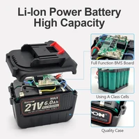 Rechargeable Li-lon Battery 6.0Ah 4.0Ah 2.0Ah For Makita 18V 21V Power Tools Replacement Electric Tools Lithium Ion Battery 2