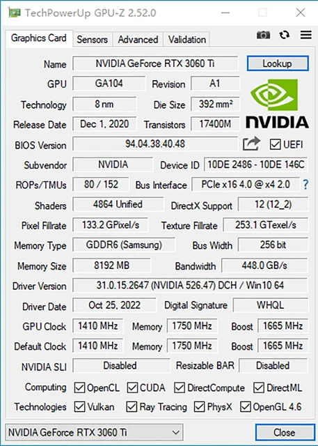 MLLSE RTX 3060Ti 8GB Graphics Card GDDR6 256Bit PCI Express 4.0 ×16 8Pin NVIDIA GPU Rtx 3060Ti Gaming Video Card Placa De Video 6