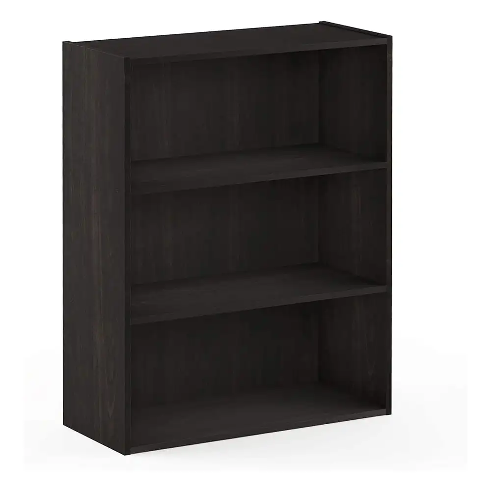 

Furinno Pasir 3 Tier Open Storage Wooden Bookshelf Bookcase Shelf, Espresso