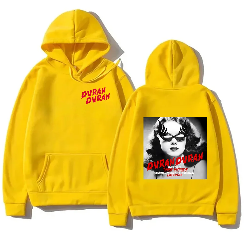 80s Retro Classic Hoodies Duran Duran Dance Macaber Halloween Graphic Printing Sweatshirts Punk Music Fans High Street Pullovers 4