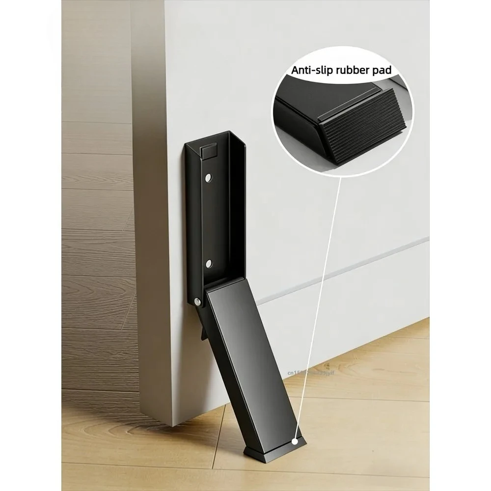 Durable Metal Door Stopper – Windproof, Anti-collision, Anti-slip, Self-Adhesive Door Holder
