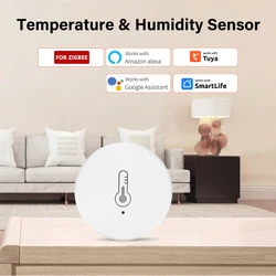 Tuya Smart Life ZigBee Temperature Sensor Humidity Sensor Remote/ Voice Control Via Tuya Alexa Google Home Need ZigBee Gateway