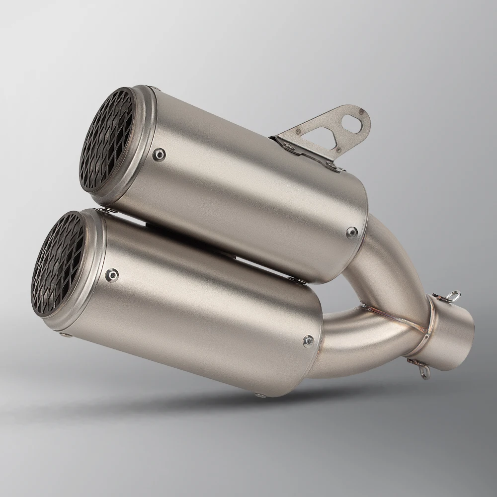 4 Molle Per Marmitta Moto 55 Mm - Acciaio Inox Argento - Per Scarichi ATV E Motocicli - Foto 5