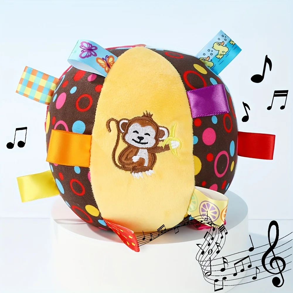 Interactive Ball Dog Toy Suitable for Aggressive Chewing Training, Stress Relief, Bite Sound Resistance, Plush Handle Dog Toy 6