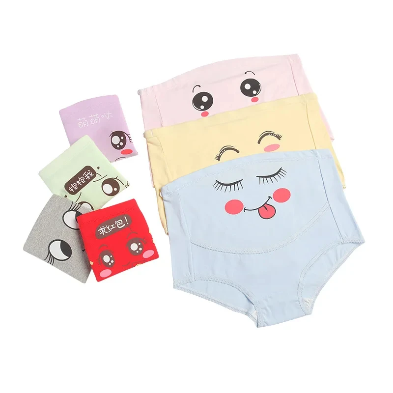 Mutandine di cotone per la biancheria intima di maternità incinta Mutandine vestiti per le donne incinte Slip di gravidanza Intimo di maternità a vita alta - immagine 6