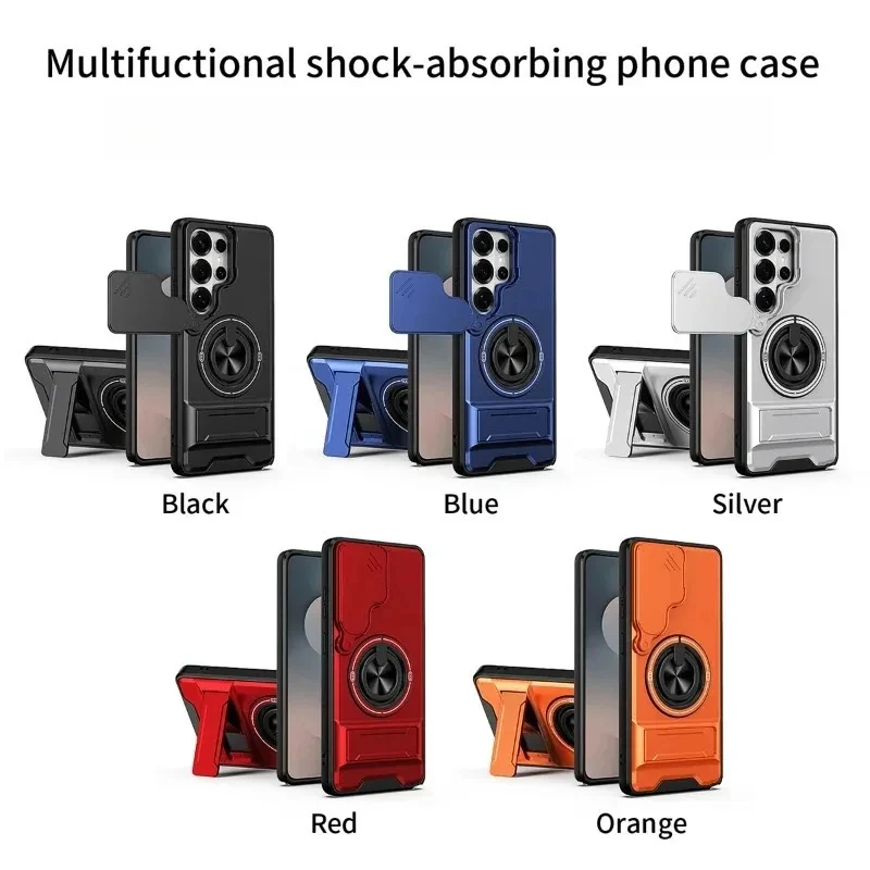 Magnetic Phone Case With Stand And Ring For Samsung Galaxy S_voghion.com