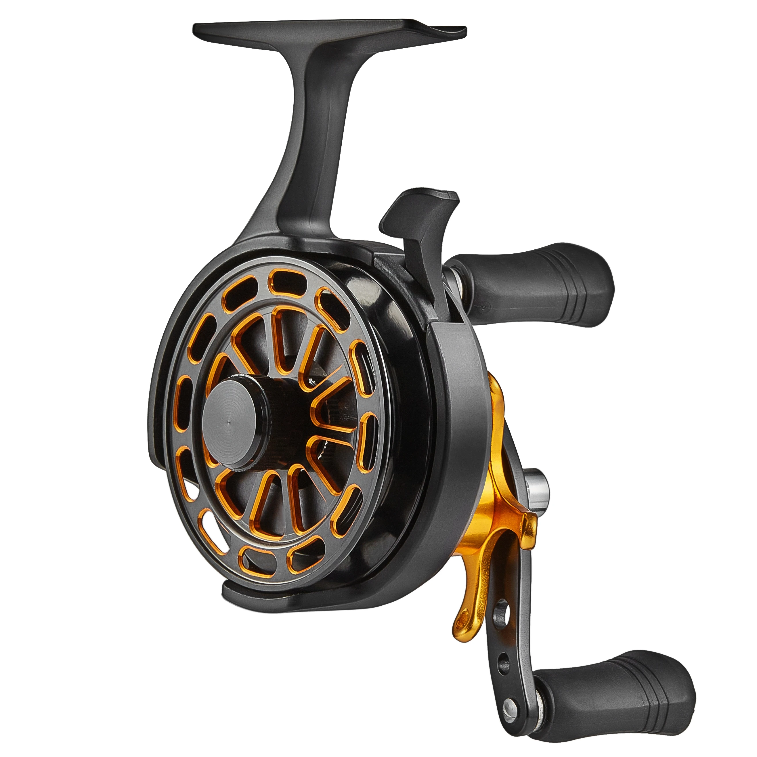 Inline Ice Fishing Reel CNC Machined Aluminum Spool Adjustable Star