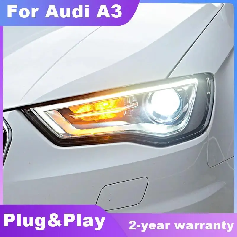 

Headlight For AUDI A3 2012-2016 Car Automotive supplies LED DRL Hella Xenon Lens Hella Hid H7 A3 to S3 Car Accessories