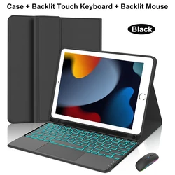 Premium Bluetooth Keyboard Case with Magnetic Cover - Korean (Black BM D)