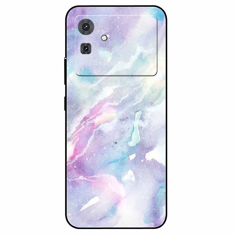 Floral Marble Silicone TPU Soft Phone Case with Cool Print Design