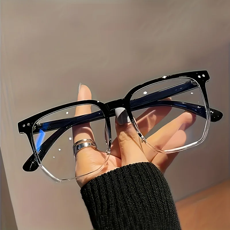 Unisex Minimalist Design Square Fashion Reading Glasses - Sleek Lightweight Frame with Durable Polycarbonate Lens