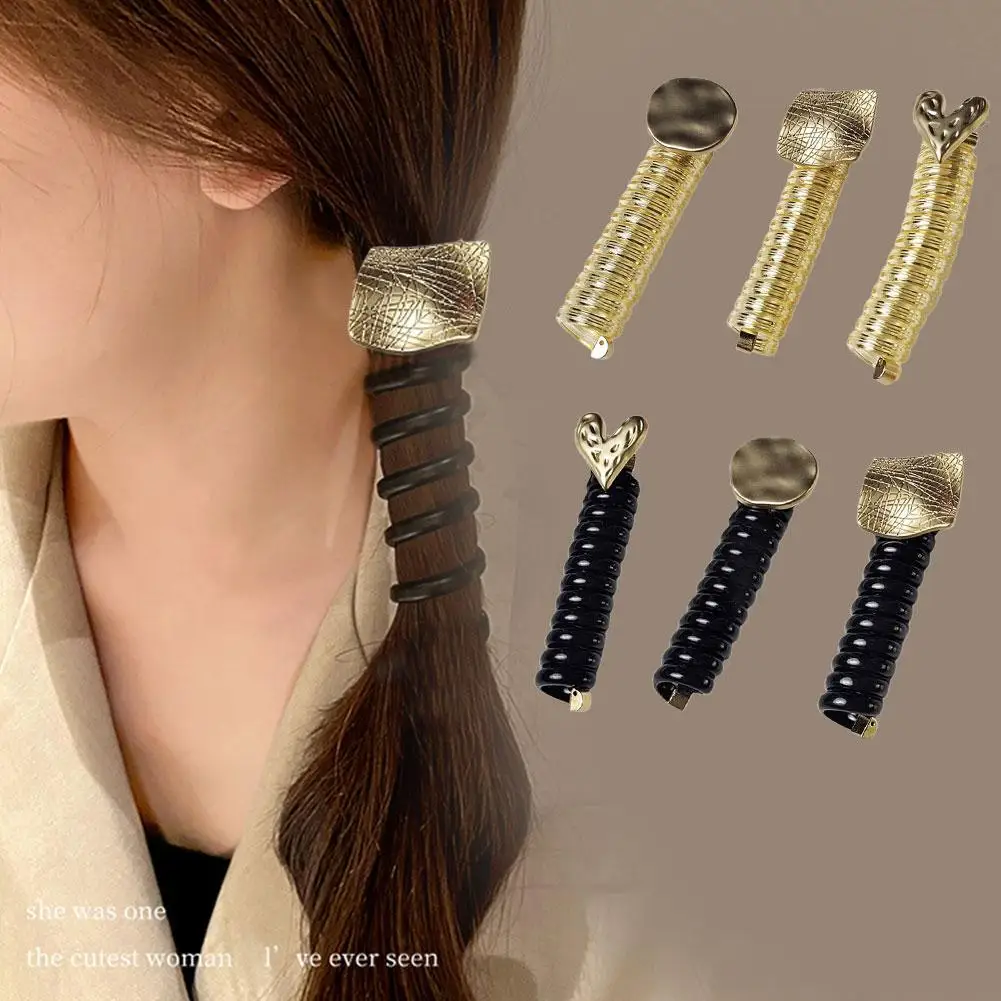 Transparent Jelly Phone Wire Hair Loop Women High Elastic Braid Korean Accessory Fashion Headrope Hair Senior