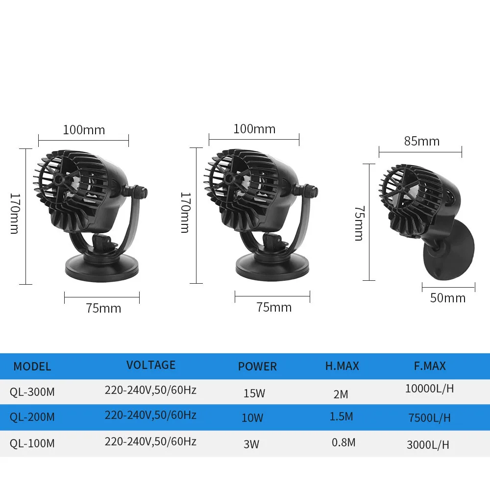 Wave Maker Water Pump Aquarium Fish Tank Submersible Aerobic Pump Water Circulation Flow Surf 220V water pump