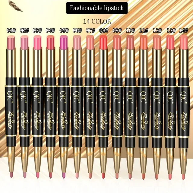 2 In 1 Matte Lipstick lip liner Long lasting waterproof Makeup for women Korean Cosmetics Beauty Make up female