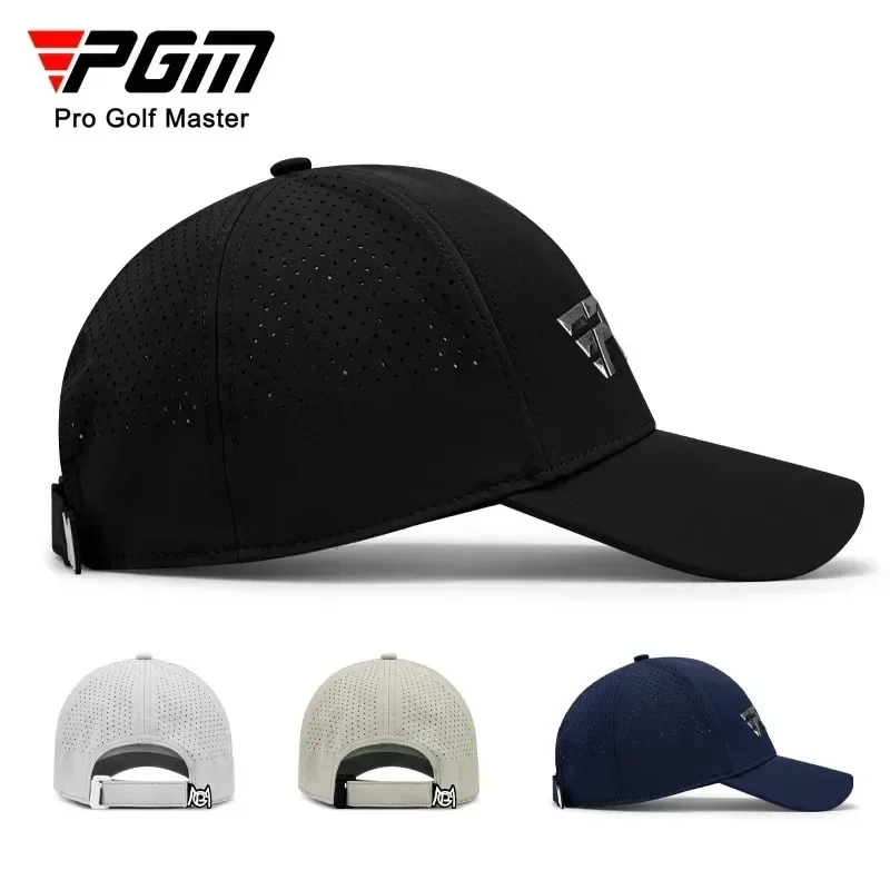 PGM Men's Golf Caps Sun Protection Shade Breathable Male Casual Cap Brim Length 7.3cm Moisture Wicking Sun Hat MZ042