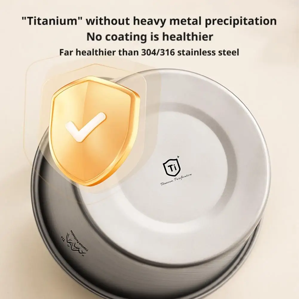 Rostfreie, ultraleichte, tragbare Lebensmittelversiegelungsschüssel aus Titan mit Deckel, tragbare Frischhaltebox für Picknick – Detail 11