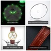 OPK brand luminous waterproof double calendar belt ladies quartz watch 8138 6