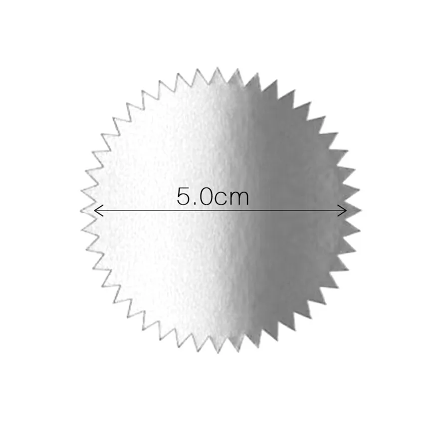 50mm gear sticker concave-convex printing word label Embossing Stamp, DIY gift box packag Seal Invitation Card packag for gift