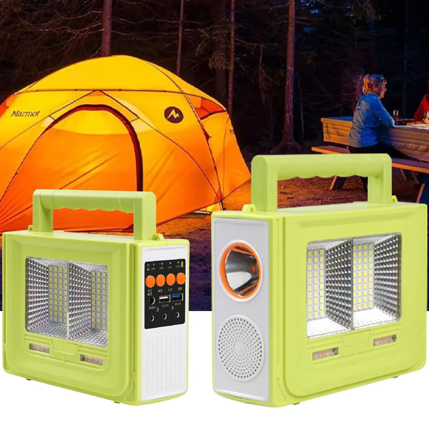 

Emergency Supply,Portable Solar Generator Power Station,Energy Storage Battery,LED Lighting,Outdoor Bluetooth Speaker System