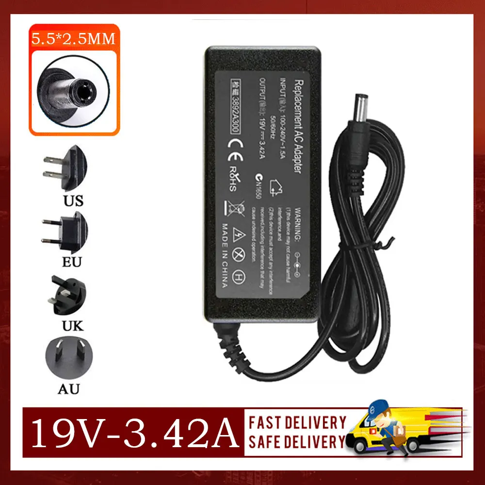 

Free shipping 19V 3.42A 5.5*2.5MM AC Adapter For harman / kardon Onyx Studio 1 2 3 4 Bluetooth Portable Speaker Power Adapter Ch
