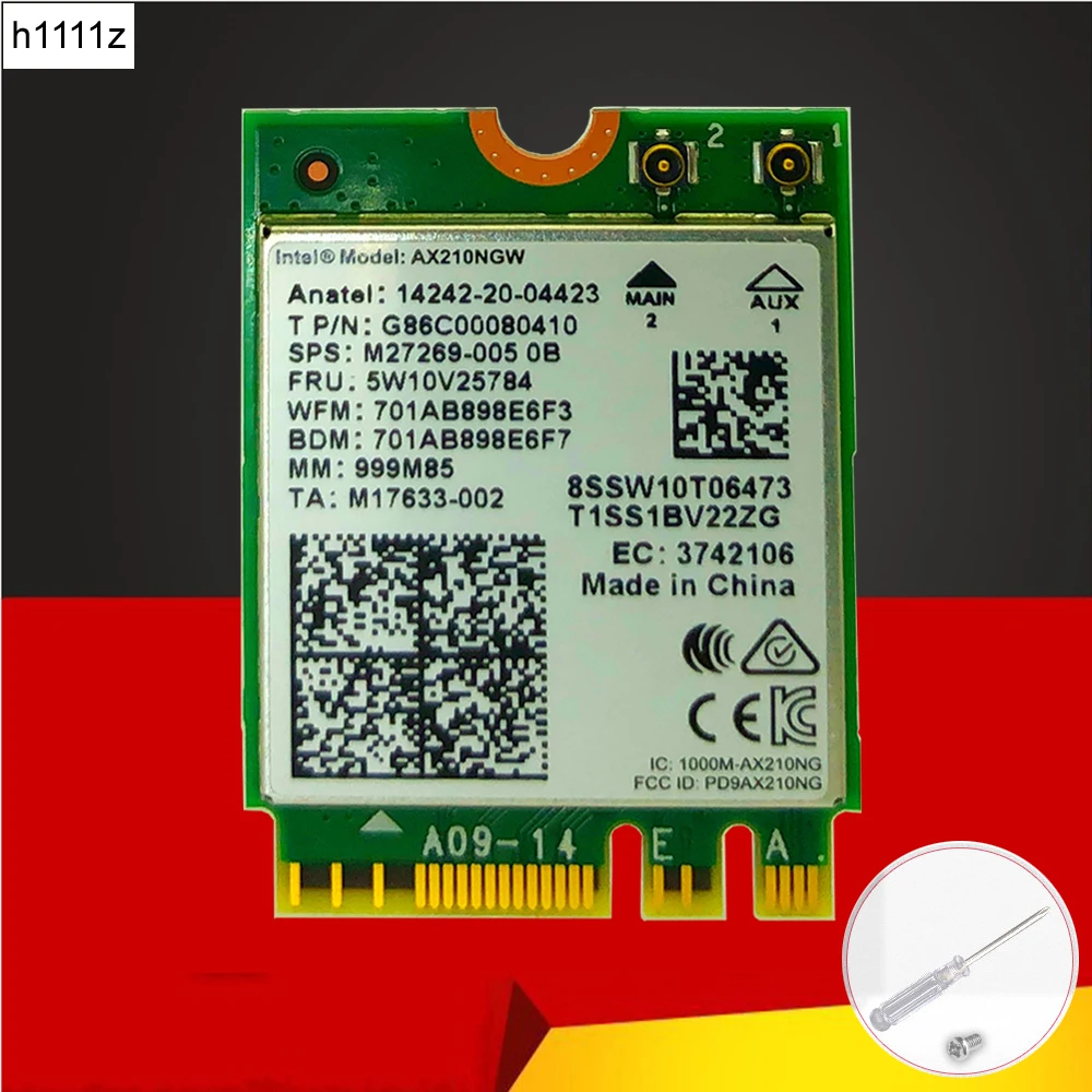 WiFi 6E Intel AX210 AX210NGW трехдиапазонный 2,4G/5G/6G 802.11AX 5374M Bluetooth 5,2 WiFi 6 беспроводной сетевой адаптер M.2 Wlan Wi-Fi карта
