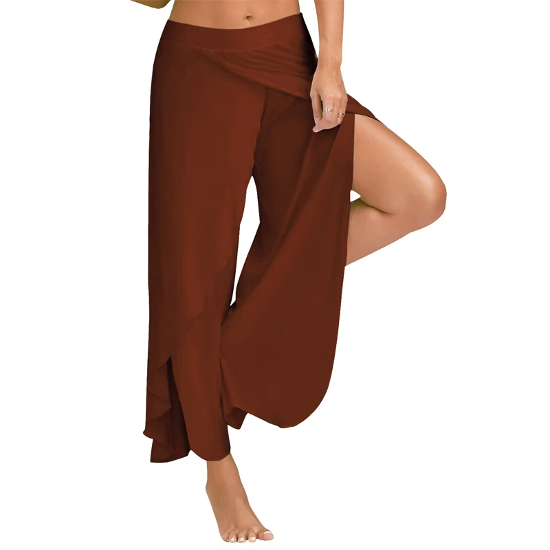BROEK MET WIJDE PIJPEN EN HOGE TAILLE TWILL BEIGE | YAYA – Bij Suuz