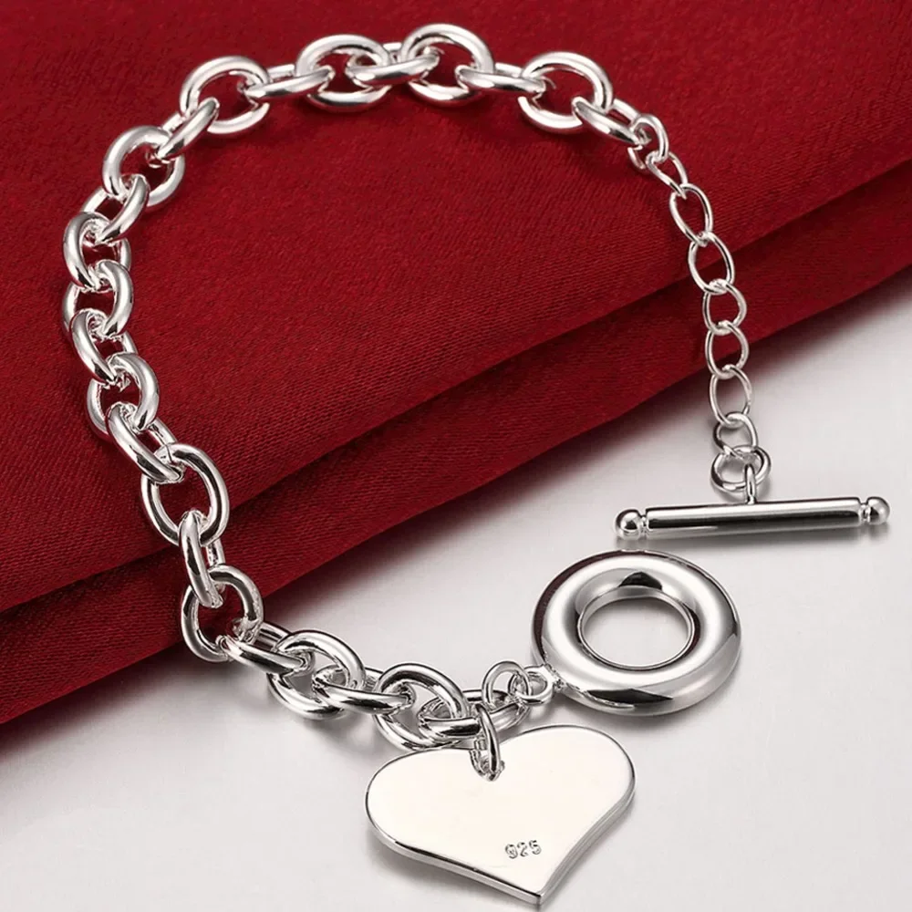 

Женский классический браслет Zhubobo925 из стерлингового серебра с подвеской в форме сердца, подходящий ко всему темпераментный модный подарок на день рождения, оптовая продажа ювелирных изделий
