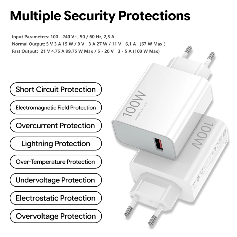 รูปสินค้า เครื่องชาร์จไร้สาย 100W ชาร์จเร็วทุกมือถือ Xiaomi