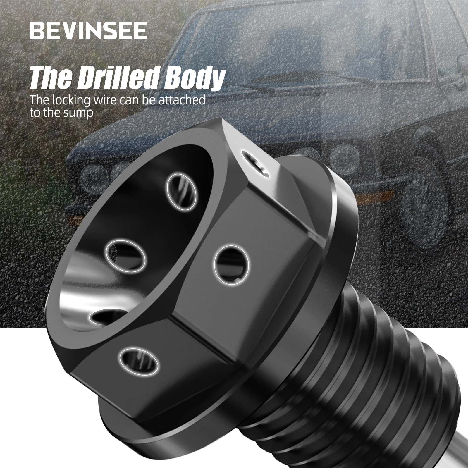 BEVINSEE M12x1.5 Performance Magnetic Oil Sump Drain Plug for BMW E82 E88 E90 E92 E60 E39 E46 E36 N52 N54 For Mini 11137535106 auto fasteners auto accessories