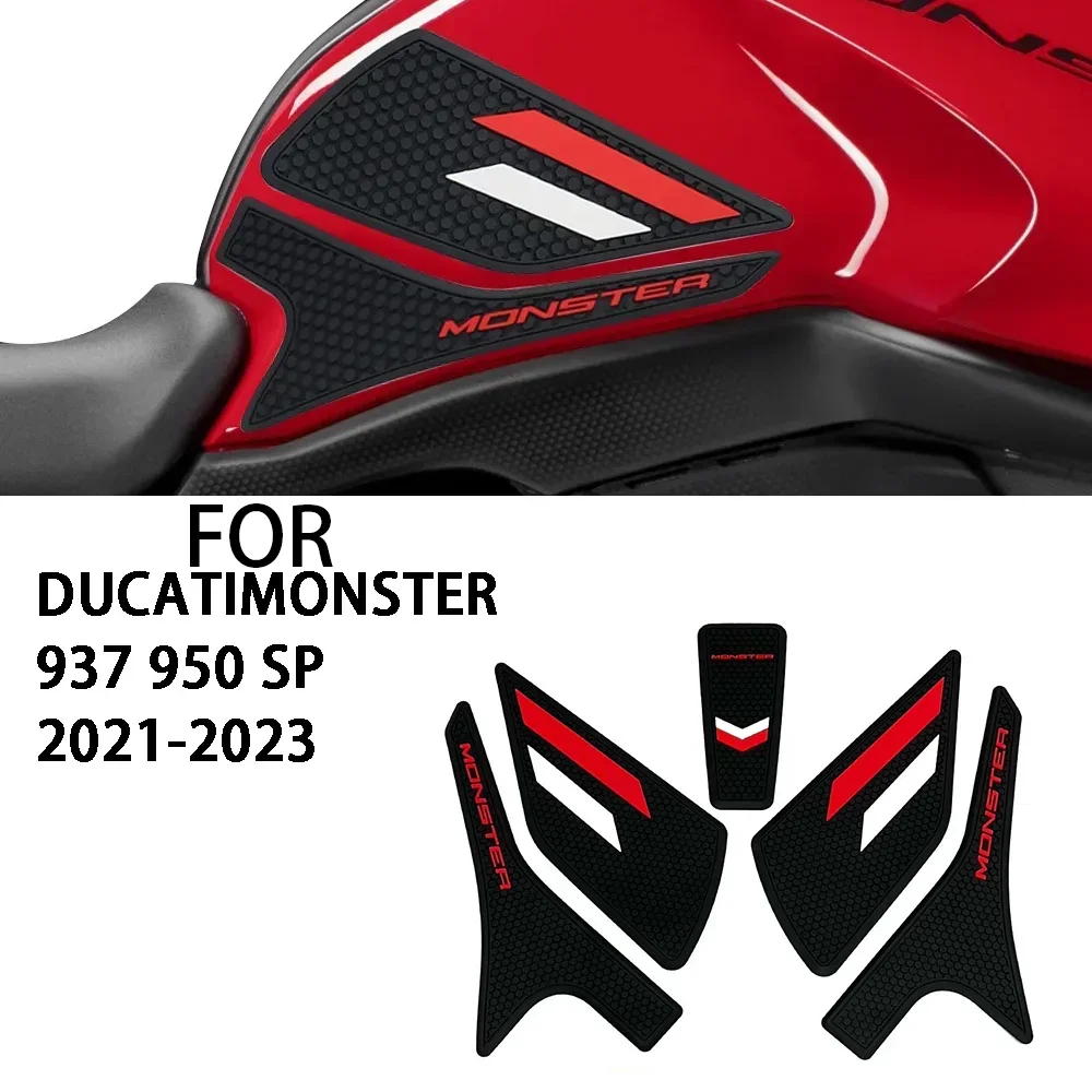 

MONSTER937 MONSTER950 PVC Sticker Knee Grip Fuel Tank Traction Pads Protector Cover For DUCATI MONSTER 937 950 SP 2021 - 2023