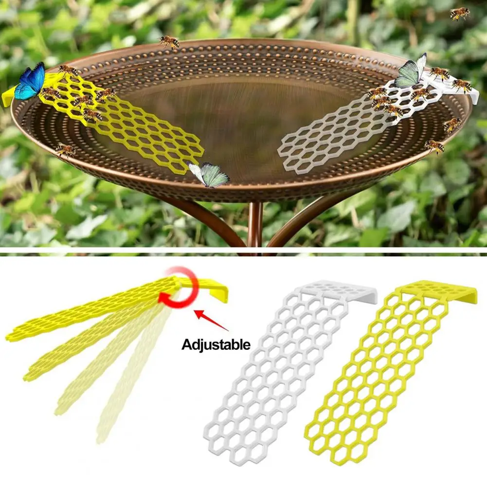 1/2Pcs Floating Bee Ladder Butterfly Water Station Honeycomb Design Corrosion Resistant Outdoor Garden Bee Water Catchers