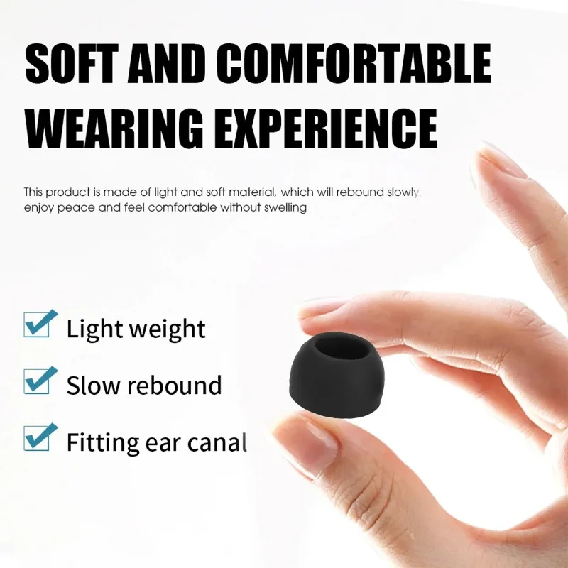 Enhanced Silicone Earphone Case with Flexible Ear Hooks and Eartips - 6/3 Pairs