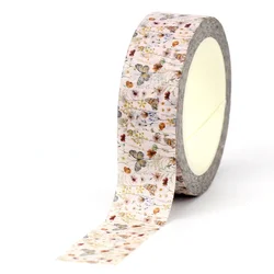 NEW 1PC 10M Decorative Vintage Butterflies Floral Leaves Washi Tape Scrapbook Journal Masking Tape Kawaii Stationery