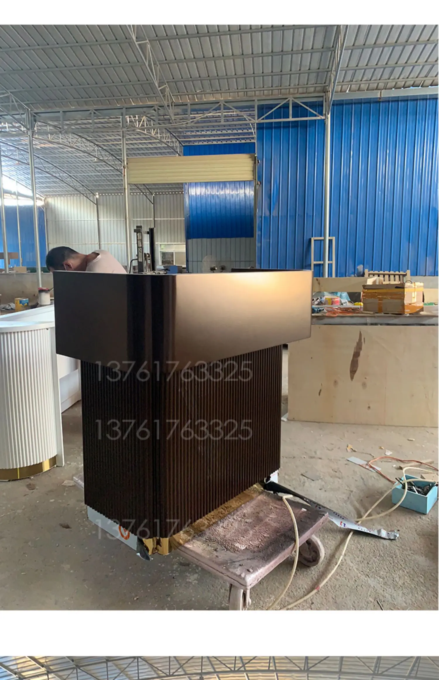 Description Picture 5 of itemLectern Reception Counter Desk Cashier Table Store Reception Desk Office Podium Church Theke Rezeption Beauty Salon Furniture