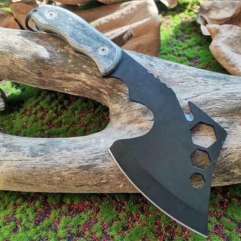 Multi-functional Tactical Axe with Nylon Cover - Durable Handaxe for Camping, Hiking and Survival - Corrosion 7CR13 Steel Blade 4