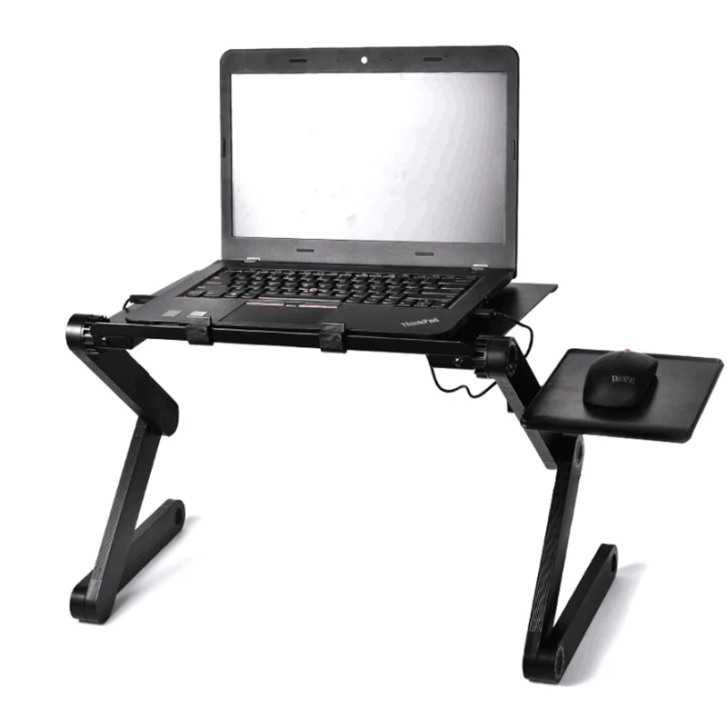 

Large Size Aluminum Laptop Desk Ergonomic Portable TV Bed Lapdesk Tray PC Table Stand Notebook Table Desk Stand with Mouse Pad