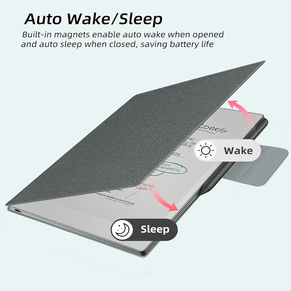 Deluxe Slim Folio Protective Case with Pen Clasp and Auto Sleep/Wake