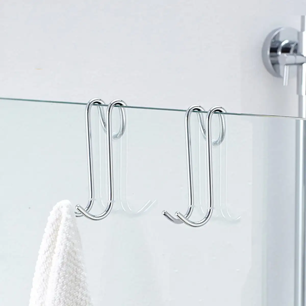 Shower Hook 304 Stainless Steel Double-sided Towel Rack Hooks