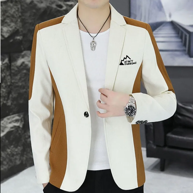 Description Picture 6 of itemThe Main Promotion of New Fashion Casual Color Pattern Small Suit Matching Personality Comfortable Handsome Men's Clothing