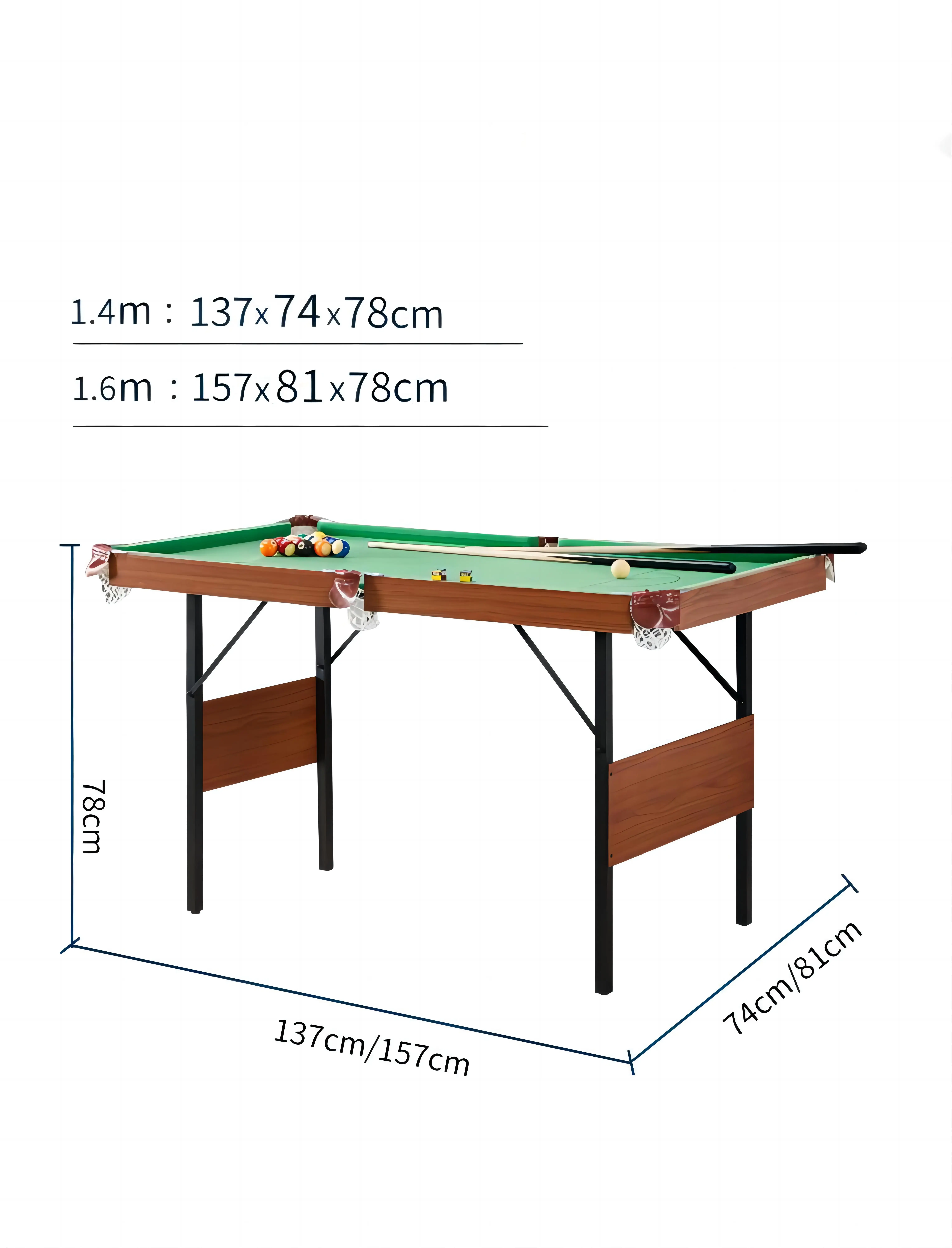 54/63인치 3-in-1 MDF 접이식 멀티 게임 당구대 (어린이용)