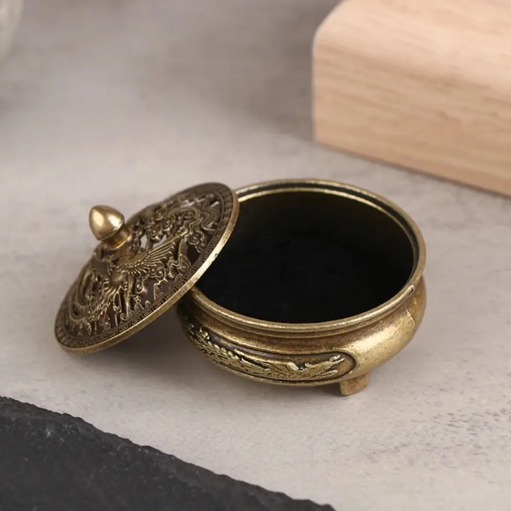 Lotus Incense Censer - Elegant Sandalwood Alloy Home & Office Decor Burner