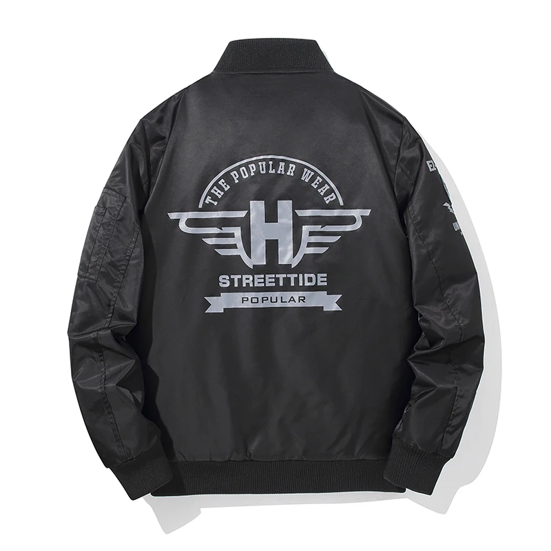 Autumn Winter Bomber Jacket Men's Air Force MA-1 Tank Embroidery Military Baseball Jacket Uniform Oversized Coat Tooling Jacke