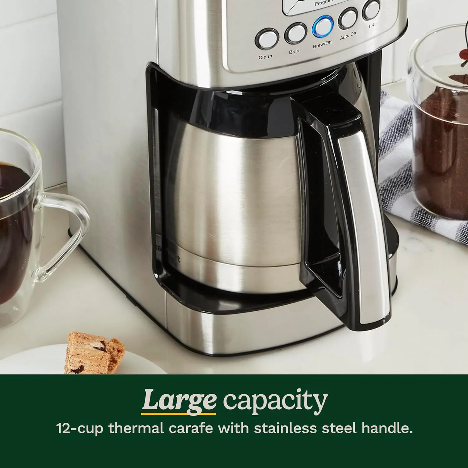 Stainless Steel Coffee Maker, 12-Cup Thermal, Silver 4