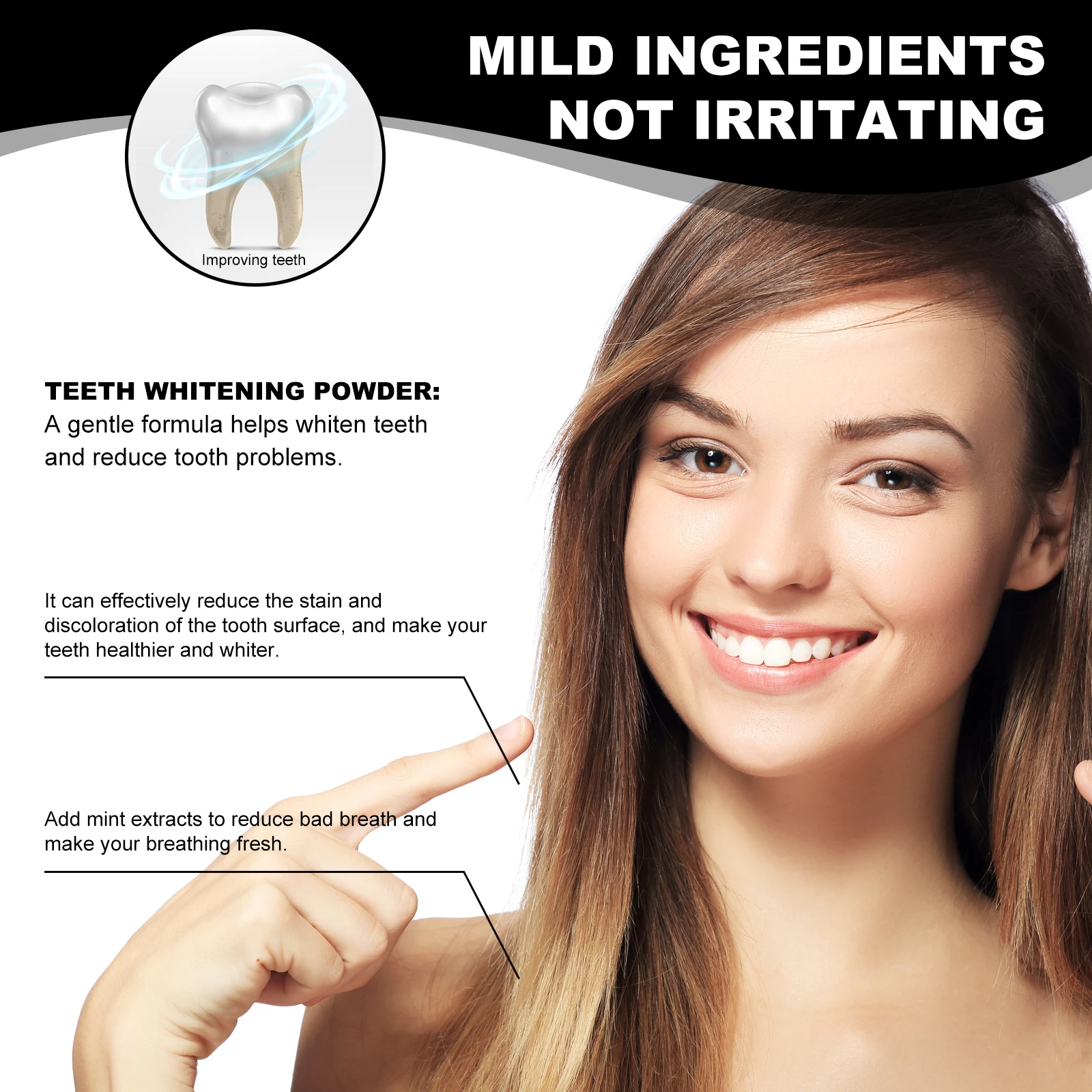 Activated Charcoal Teeth Whitening Powder - Tartar Cleaning, Yellow Stain Reduction, Smokers' Teeth Whitening & Oral Care
