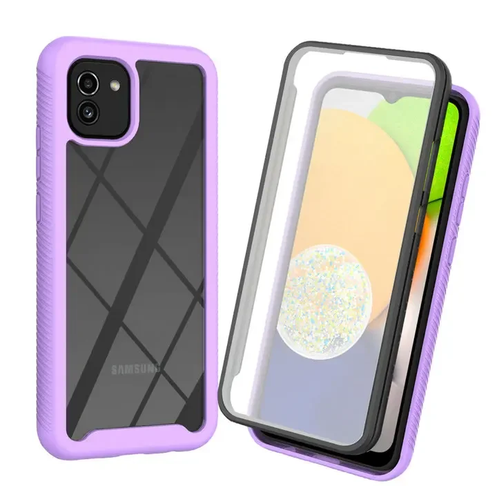 Crystal Clear 360° Protective Bumper Armor Case with Front Film - Shockproof Phone Shell