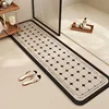 Bathroom Floor Mat Toilet Door Mats Long Strip Absorbent Quick-drying Carpet Diatom Mud Non-slip Anti-fall Rug Alfombra De Baño 1