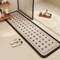 Bathroom Floor Mat Toilet Door Mats Long Strip Absorbent Quick-drying Carpet Diatom Mud Non-slip Anti-fall Rug Alfombra De Baño 1
